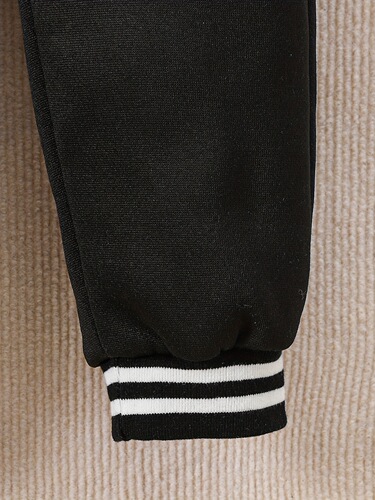 2025 new cross-border ins boys 'casual knitted baseball uniform long-sleeved round-neck jacket + letter-printed pants