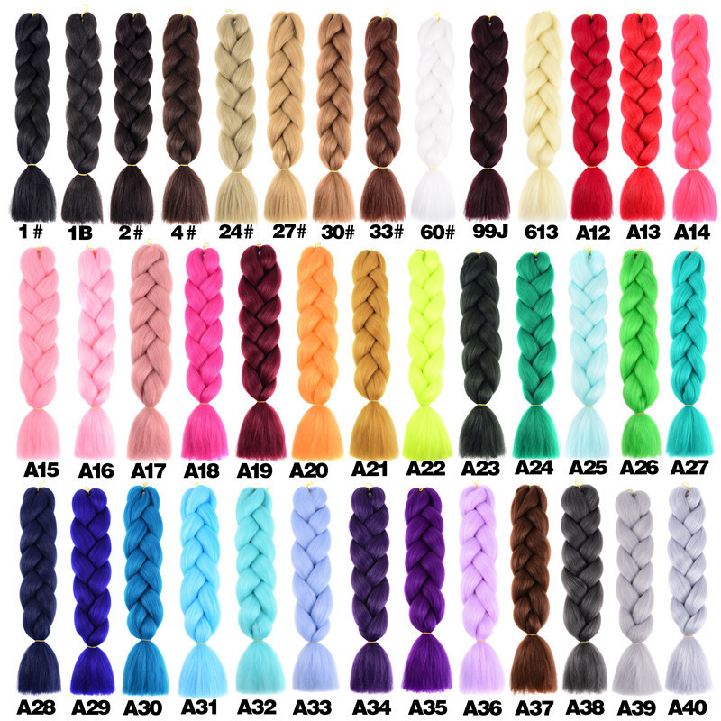 Colorful Big Braid Wig Gradient Two-color Chemical Fiber Big Braid Braid Hair Extending African Black Dirty Braid Wig