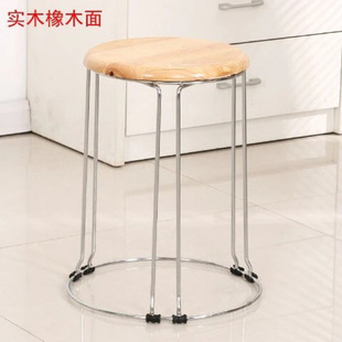 Thickened Round Stool, Solid Stool, Solid Wood Stool, Storage Stool, Fashionable Shoe Changing Stool, Iron Stool, Iron Round Stool, Thickened Steel Stool