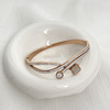 White golden universal women's bracelet, four-leaf clover, pink gold, simple and elegant design, does not fade