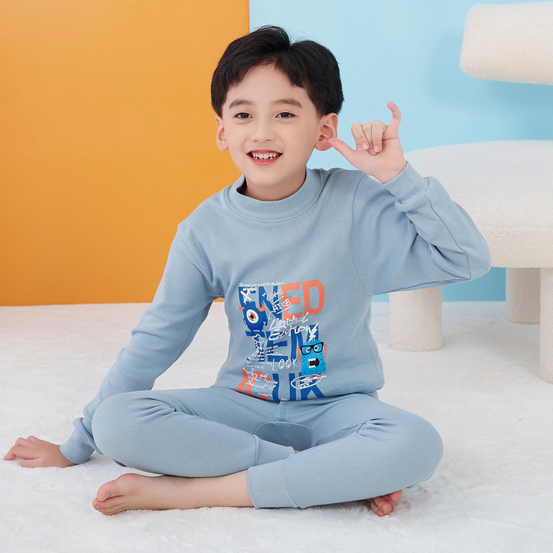 Ropa de otoño para niños pantalones largos traje Algodón Suéter para niños pantalones de algodón ropa interior cálida para niñas Cubierta de suéter de algodón para niños medianos y grandes