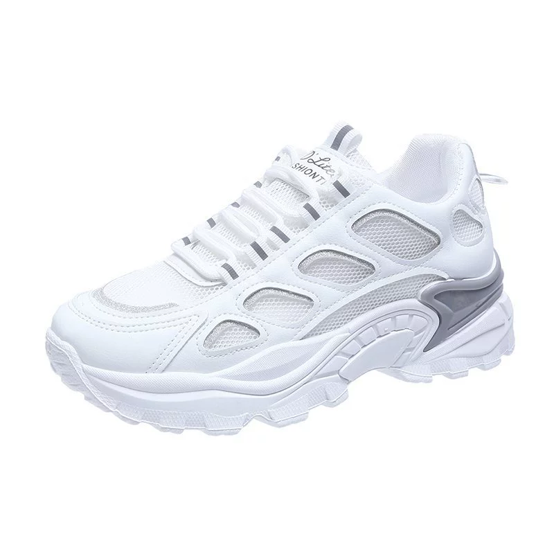 2021 Summer Capital Round Head Low Low Low Daily White Adhesive Shoes Nets Textile Women's Shoes