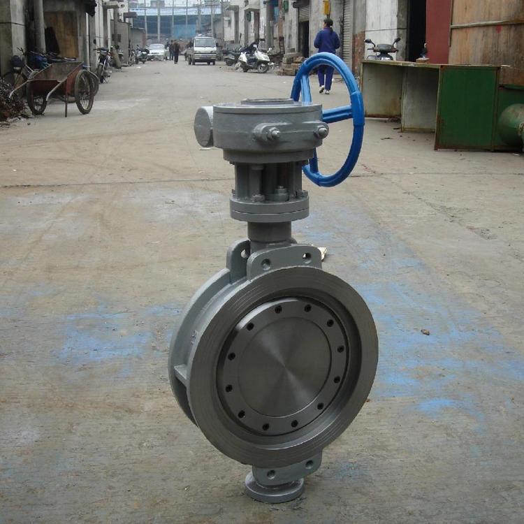 D373W-16P 不锈钢304手动三偏心对夹式蝶阀 DN80硬密封对夹蝶阀