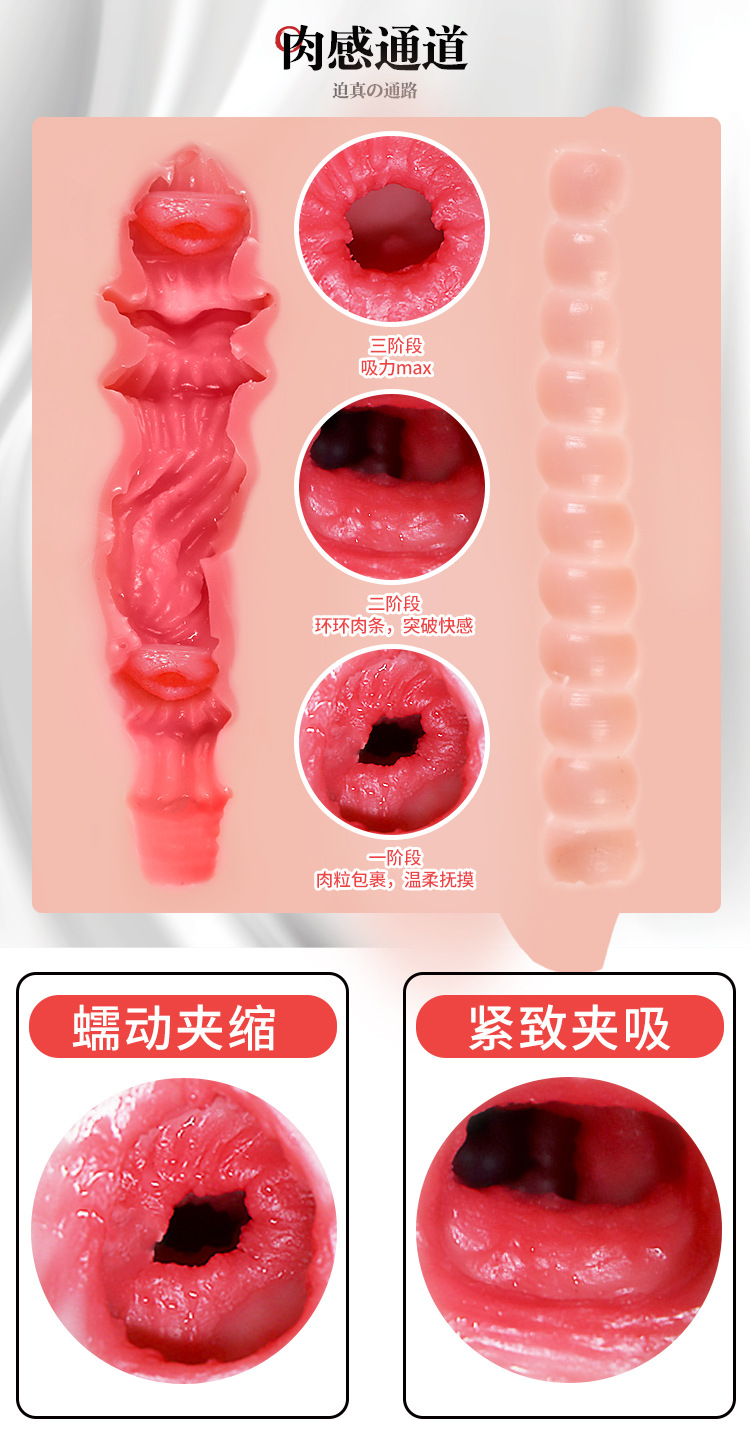 Jiuai Simulated Vaginal Buttocks Masturbator TPE Half-body Inverted Mold Manual Sex Toy — detail image 5