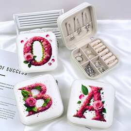 创意字母首饰盒便携 ins风旅行珠宝戒指耳钉项链耳环耳饰品收纳盒