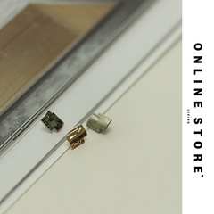 Rectangle double-plait design metal button shirt fastener for knitted cardigan sleeve collar button for long and short sleeve summer clothing fasteners