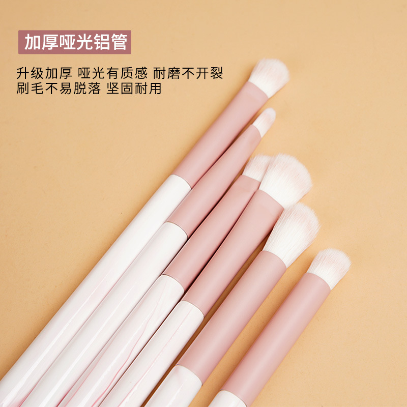 Nuevo Rosa cielo claro 12 pinceles de maquillaje traje suave chica polvo suelto cepillo herramientas de belleza maquillaje cepillo traje