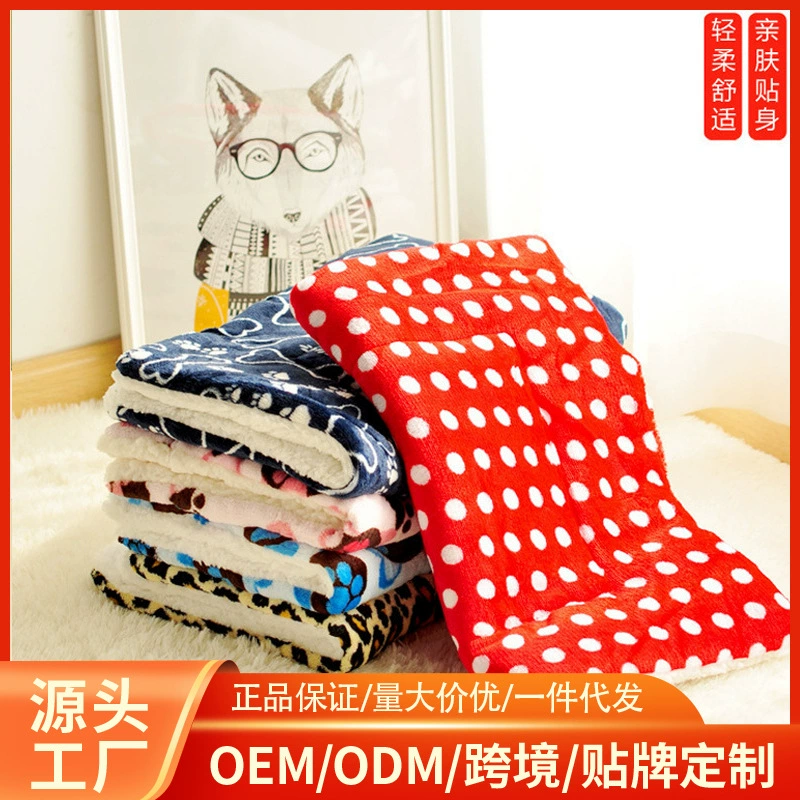 Коврик для собак Осенне-зимний коврик для кошек Спальный коврик для домашних животных Одеяло с принтом Одеяло Зимний хлопковый коврик Питомник для кошек Питомник кошек