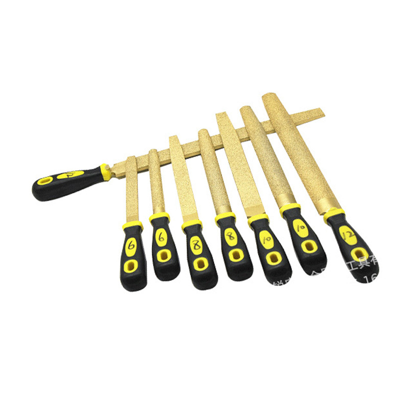 Limas de placa paralela grandes para corte de vidrio, limas de diamante semicirculares al por mayor para herramientas de jade, fresas de diamante soldadas para desbarbado.