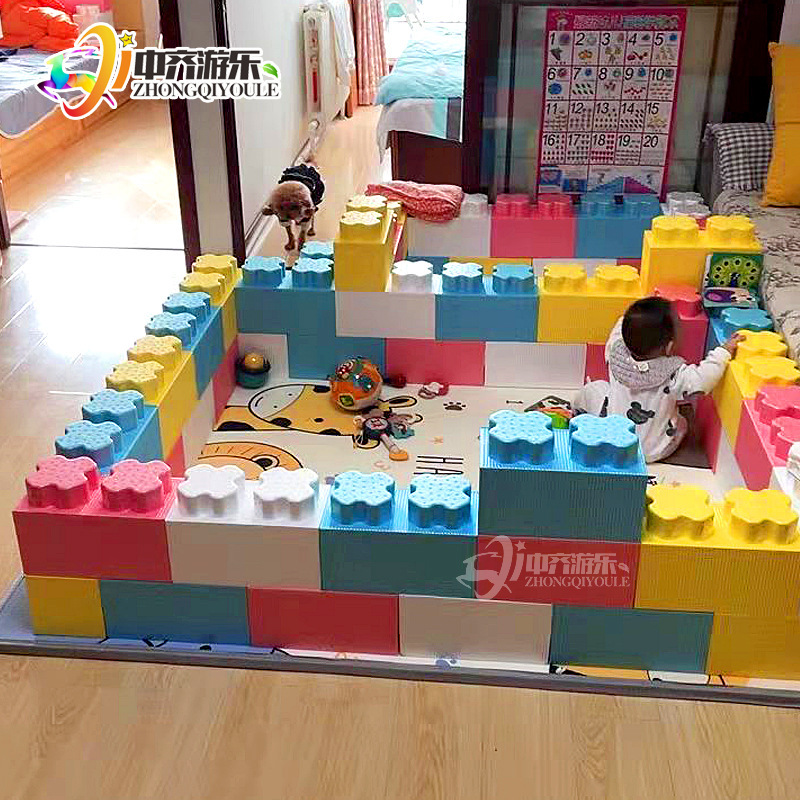Wholesale children's playground large building block fence large square brick playground large epp foam building blocks toy building blocks