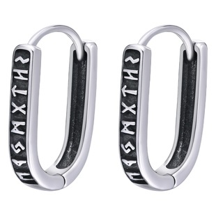 Personality fashion ear ring ear buckle personality stainless steel Viking luenwen U-shaped ear ring EH-521