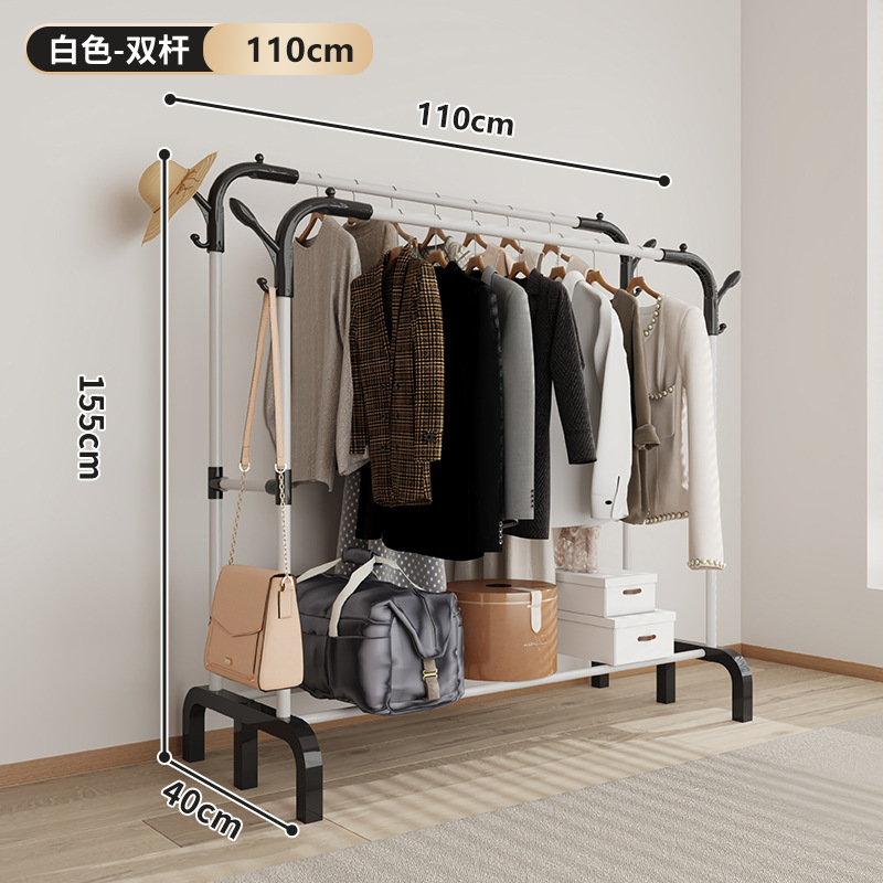 Perchero sencillo transfronterizo, perchero de pie para dormitorio o balcón, tendedero plegable móvil, tipo barra de pie, venta al por mayor