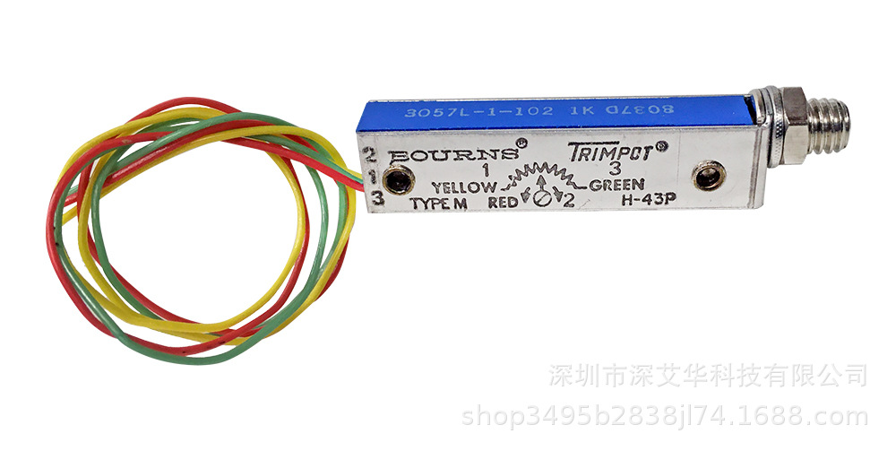 3057L-1-202/3057L-1-202M  BOURNS精密电位器  2K欧5%长方形