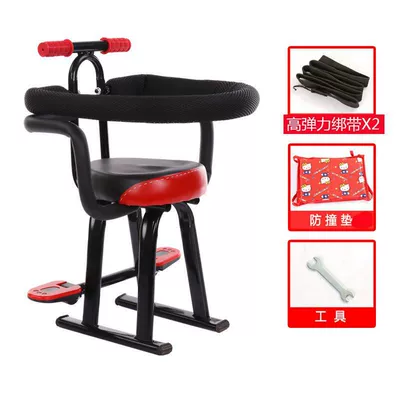 seat accessories, Motorcycle child seat - high-end-black-and-red-complete-set-high-elastic-straps