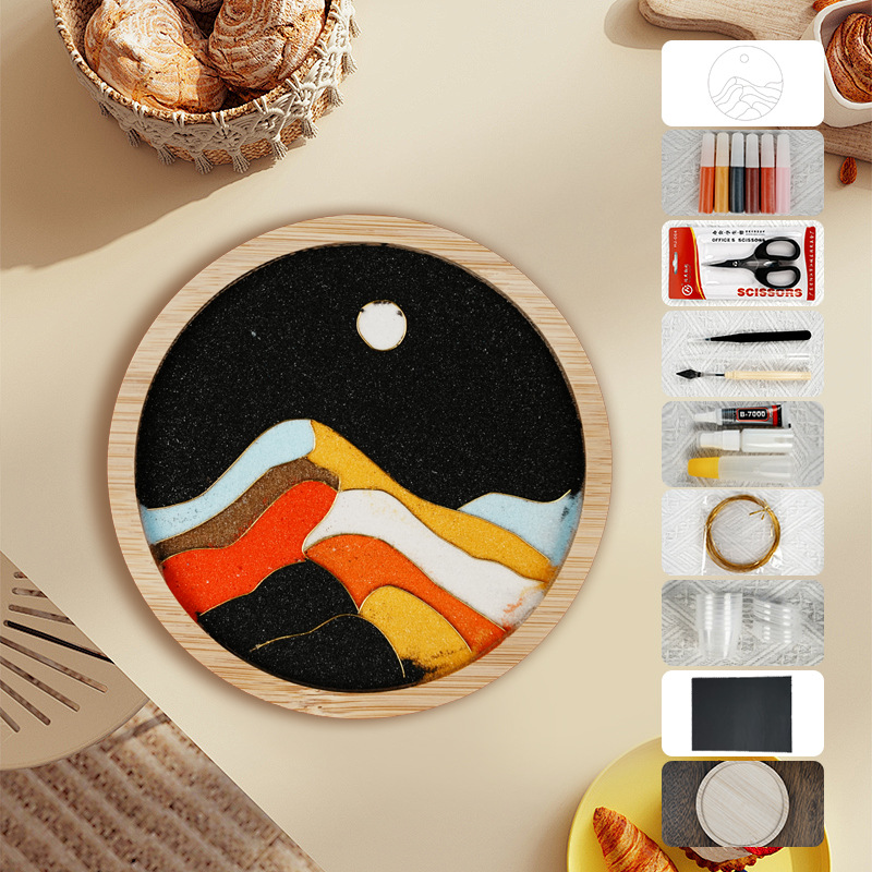 Materiales tradicionales hechos a mano Jintao Landiy pintura de esmalte novatos tazas esteras estudiantes activos cultura cultural inmaterial