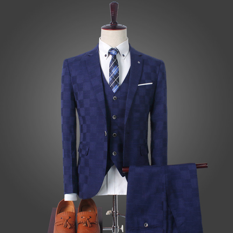 Abbigliamento maschile Completo da uomo Completo da uomo Completo a tre pezzi Completo da uomo Completo a quadri Completo da uomo Casual da uomo Professionale Slim Abito da sposo Abito da sposo Abito da sposa_voghion.com