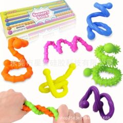 跨境新品Fidget Toys 感官棒纹理镇静玩具变形 扭曲定型解压玩具