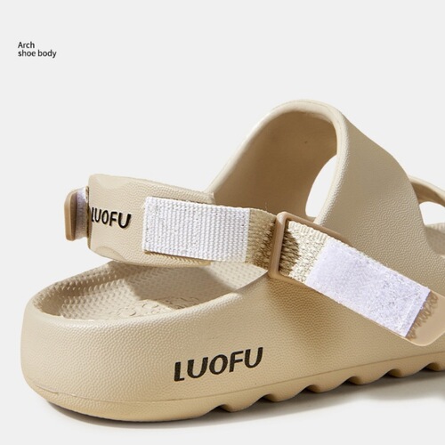 Luofu  new men's couples outdoor non-slip comfortable soft beach sandals for summer dual-use sandals