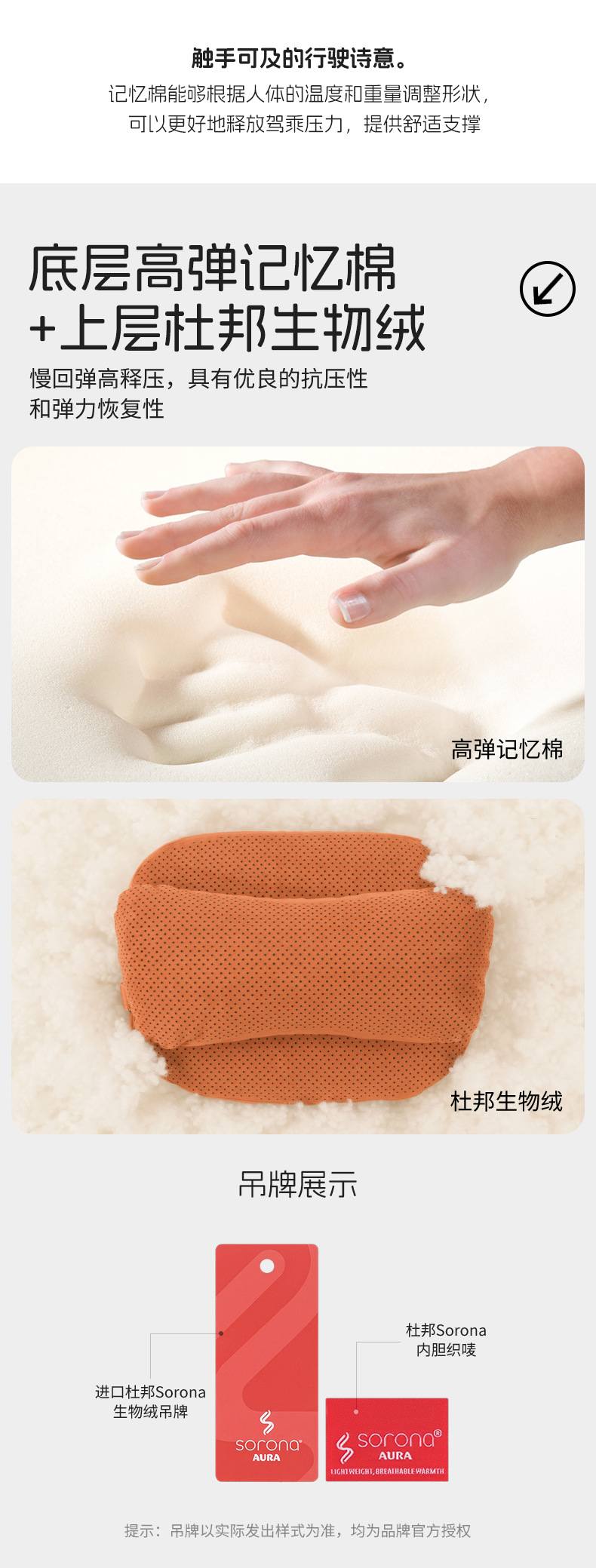 Cross-Border New Popular Car Headrest Perforated Suede Leather Neck Pillow Memory Foam Bio-Cotton Core Mother-In-Law Headrest Waist Support