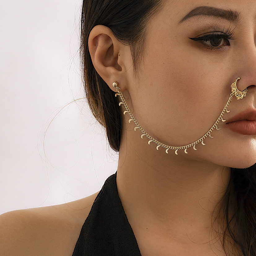 European and American jewelry, ethnic style, Su style, no punching nose studs, nose accessories, sweet and cool earrings, puncture nose rings_voghion.com