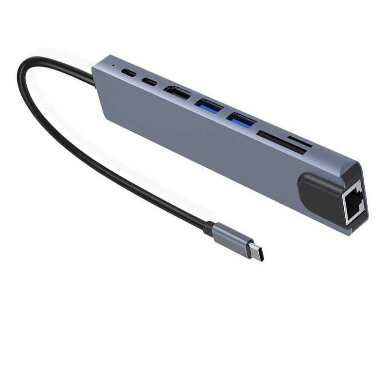 クロスボーダー Type-C ハブ コンピュータ拡張ドック 4K HD PD 高速充電 USB-C 変換ハブ 6 イン 1|undefined