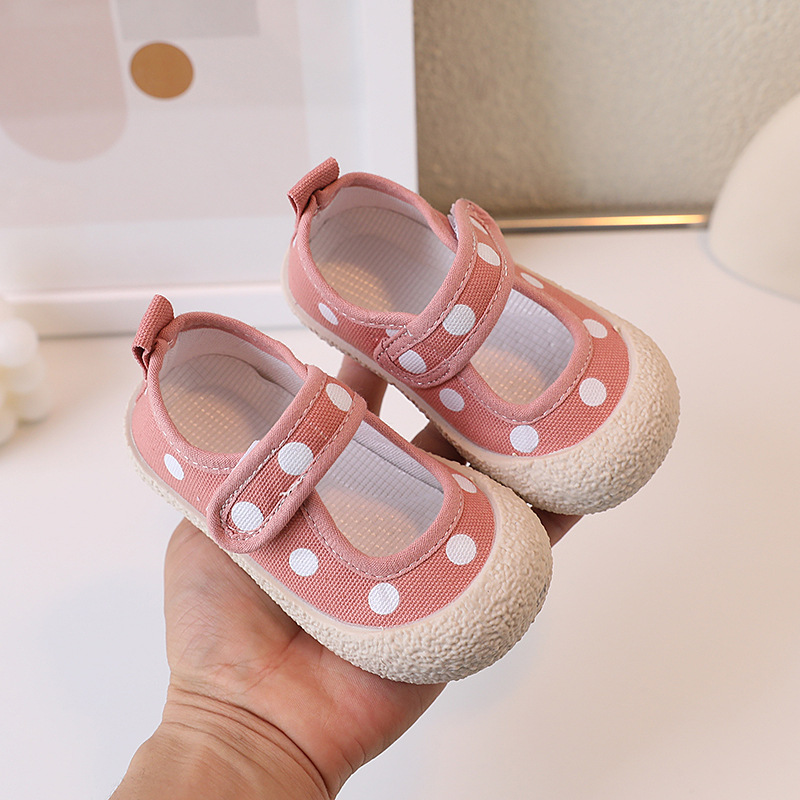 Korean version of Bo Dian Kindergarten Children's Canvas 2023 Spring and Autumn New Girls' Cloth Baby Princess Shoes_voghion.com