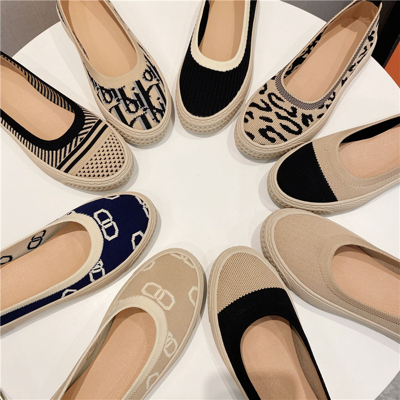 2022 New Thick-soled Small Chanel Style Fisherman Shoes Single-layer Shoes Women's Woven Breathable Flying Knitted Shoes Lazy Loafers 2022 New Thick-soled Small Chanel Style Fisherman Shoes Single-layer Shoes Women's Woven Breathable Flying Knitted Shoes Lazy Loafers