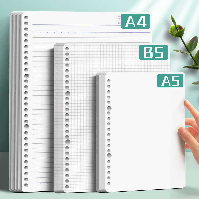 Japón Kokuyo Guoyou hoja de papel engrosada línea horizontal a4 cuadrícula en lugar de núcleo a5 hoja de papel cuaderno en blanco