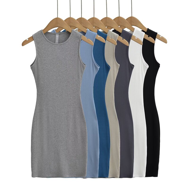 Kardashian Same Skims Sleeveless Vest dress Women's European and American-style Sexy Slim-fit Hip Dress Dress