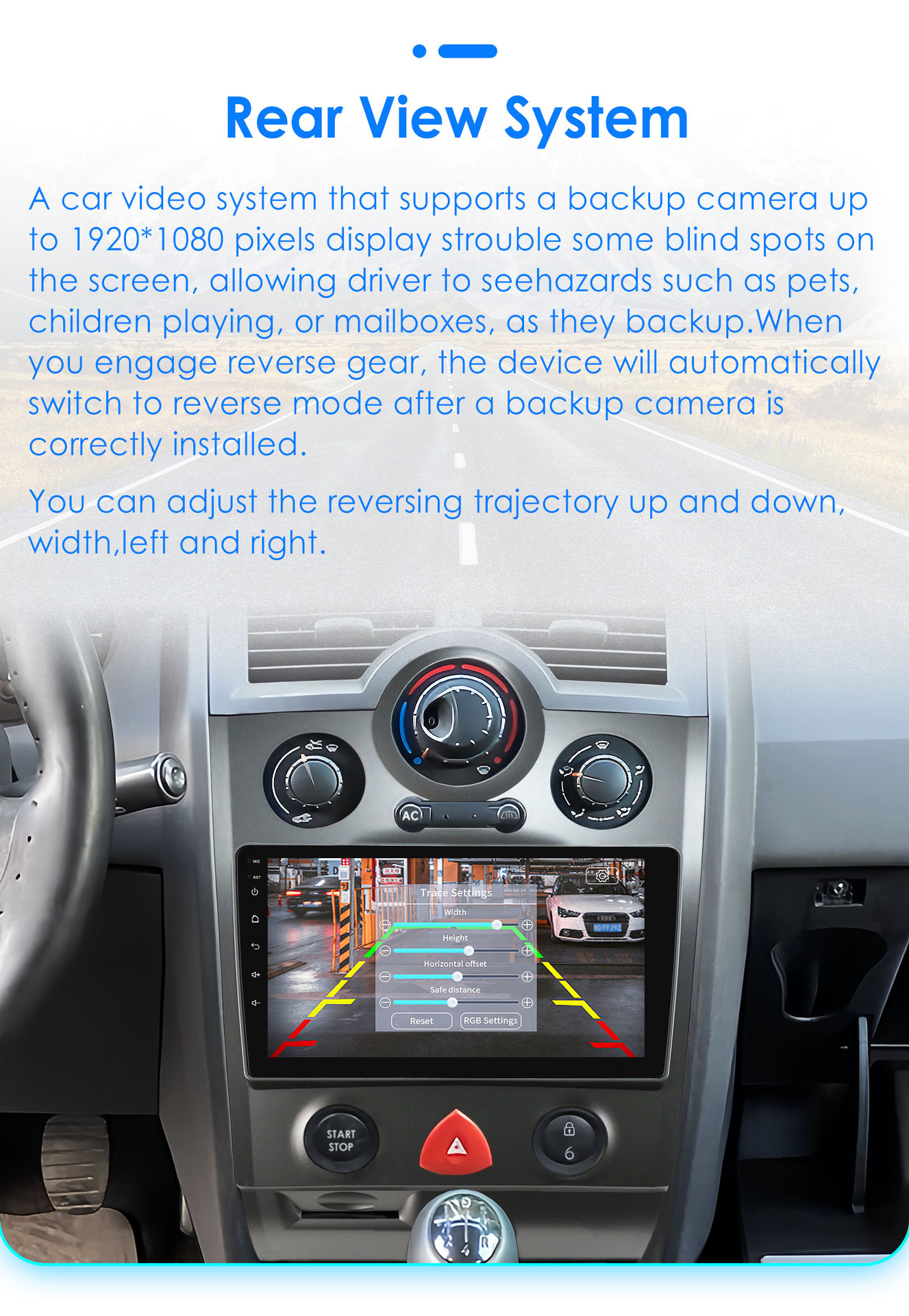 9inch Suitable for 2002-2009 Renault Megane 2Nd Generation Lower Center Console Android Navigation and Reversing Camera