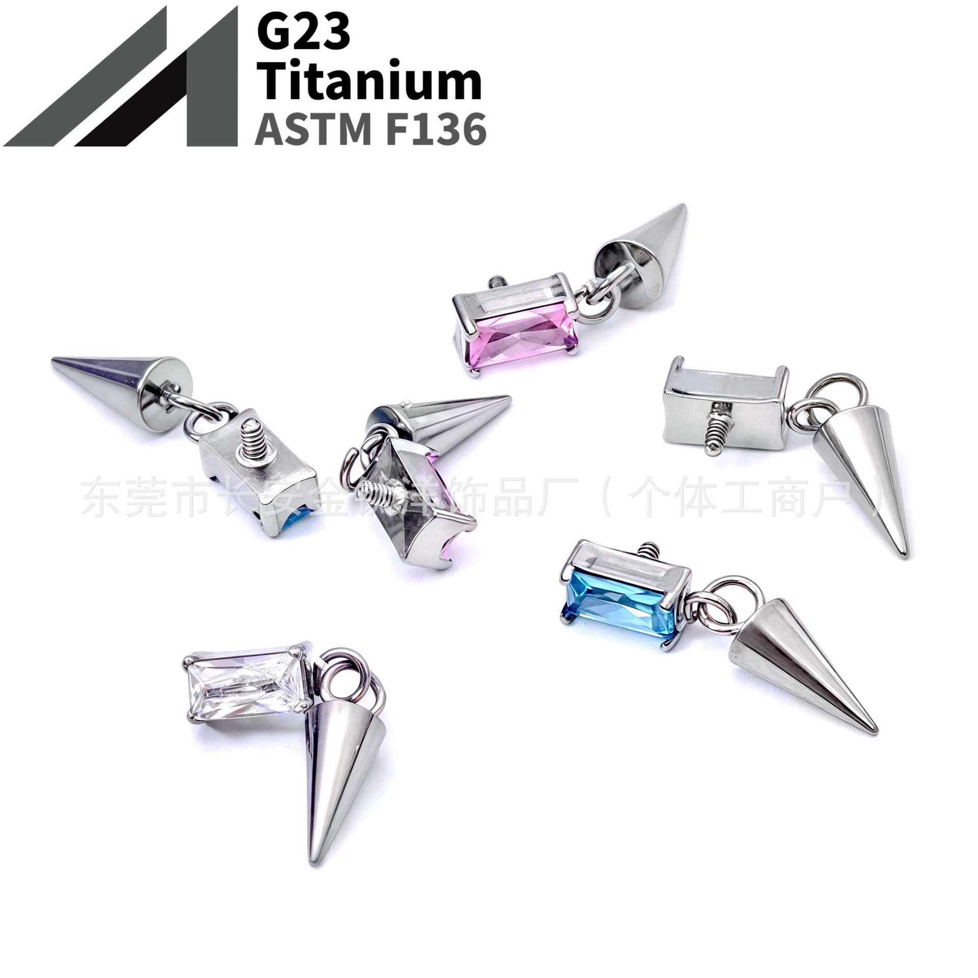 16G labret stud size and finish detail