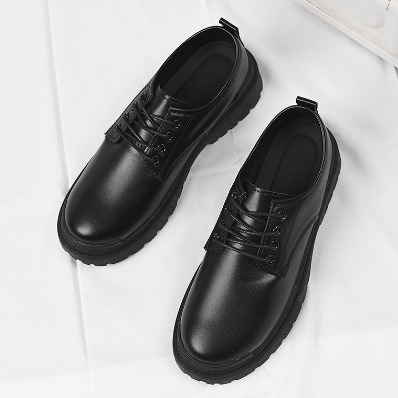 Zapatos de cuero pequeños para hombres de otoño nuevos zapatos de trabajo retro de alto bajo estilo británico zapatos de boda zapatos de moda de cuatro estaciones