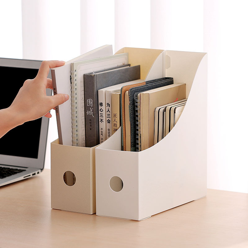 デスクトップ書類棚オフィス用品シンプル折りたたみ整理書立ファイル資料分類収納ボックス|undefined