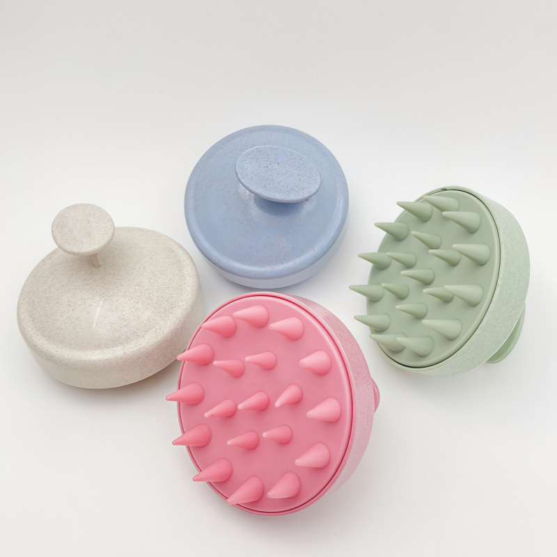 Set de Cepillo para Cabello de Paja Amazon, Botella para Limpieza en Seco, Masaje del Cuero Cabelludo, Tinte para el Cabello, Lavado de Cabello, Peluquería, Baño, Cepillo para Champú