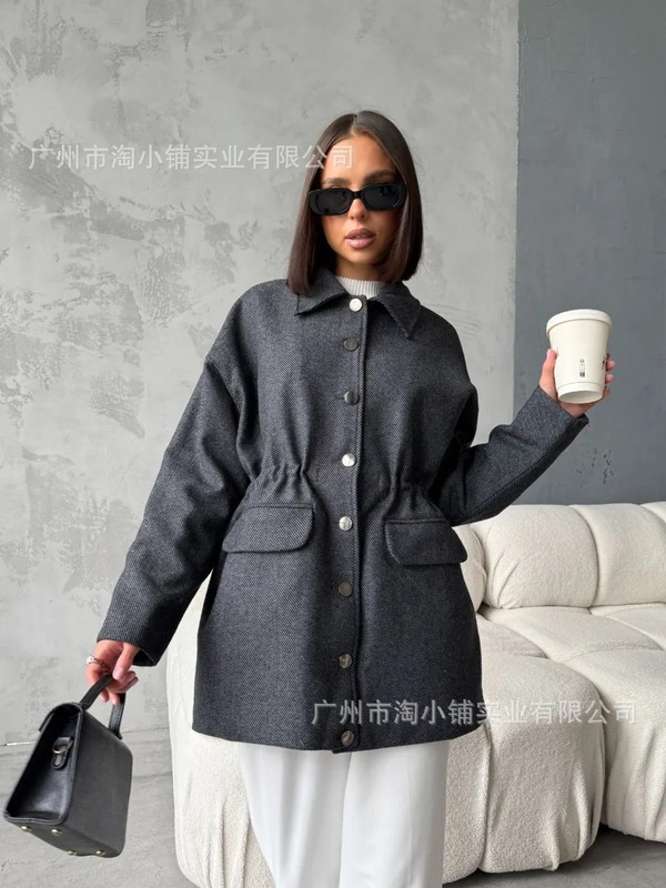 2025欧美女装秋冬款西装外套高级感洋气时尚潮流外穿翻领夹克上衣|undefined