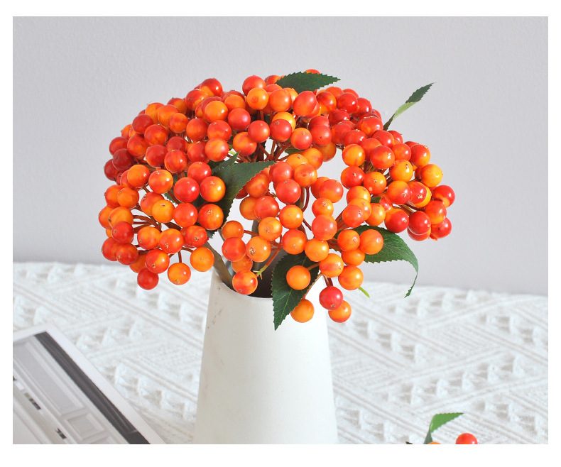 Foam Mini Red Berries Blueberries Fake Flowers Fortune Fruit Flower Wall Decoration Artificial Berry Branches_maomaolike.com