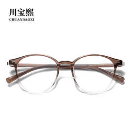 18088小圆框细边文艺镜框高级感素颜眼镜框架近视眼睛防蓝光镜片