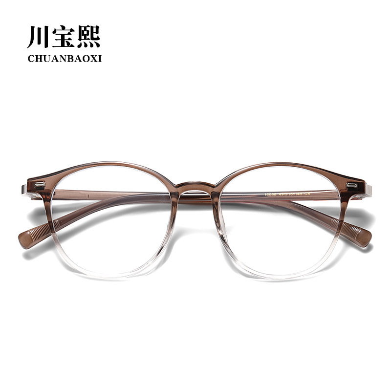 18088 Small Round Frame with Thin Edges, Artistic Frame, High-End Plain Glasses Frame, Myopia Glasses with Blue Light Blocking Lenses
