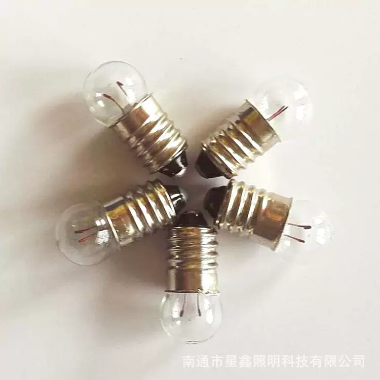 电路教学1.5V2.5V3.8V6V小灯泡 e10螺口小电珠物理电学实验小灯泡