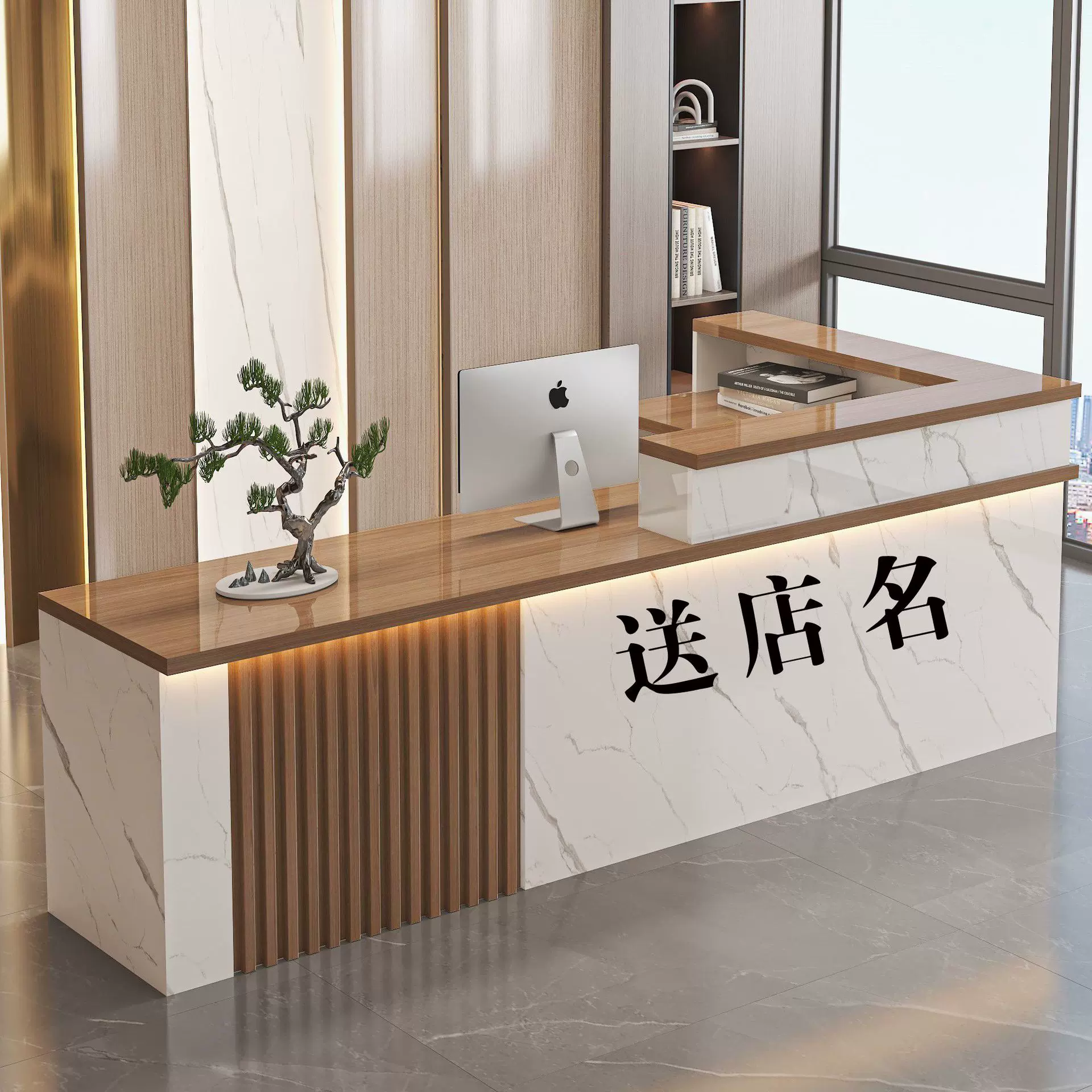 新款吧台收银台酒吧餐厅服装店美容院奶茶店专用吧台前台接待台