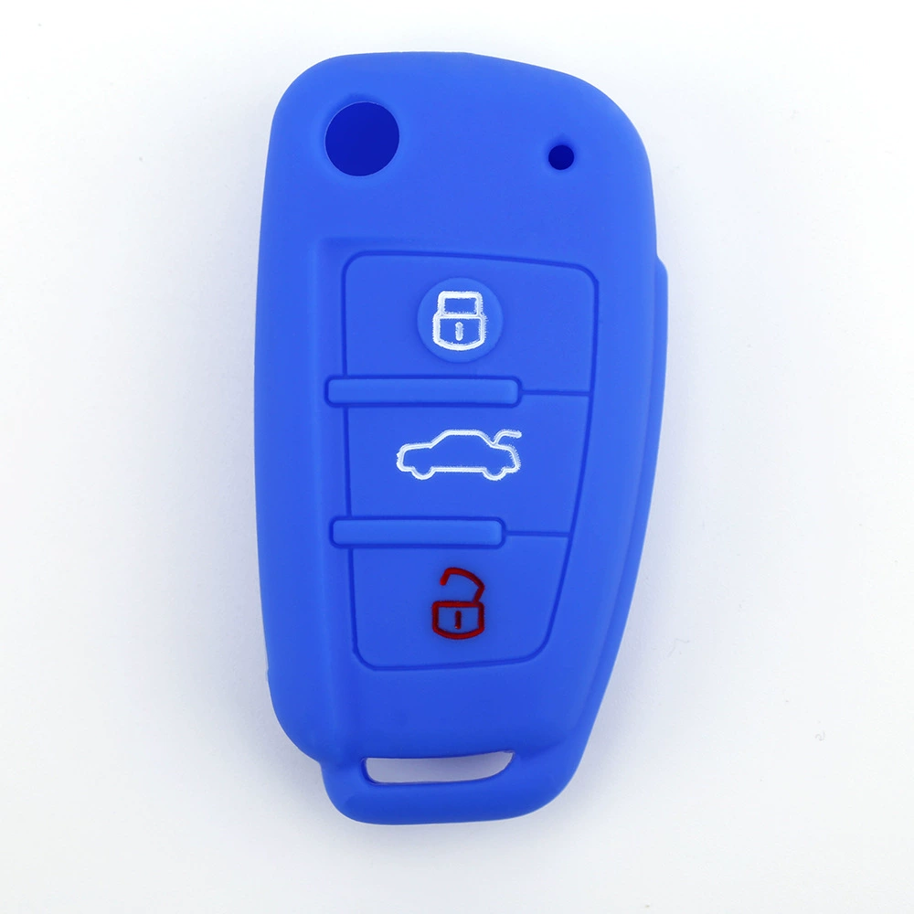 Новая модель производителя, подходящая для Audi A3 A4L, складная экологически чистая силиконовая сумка для ключей от автомобиля с 3 ключами, прямая доставка с фабрики