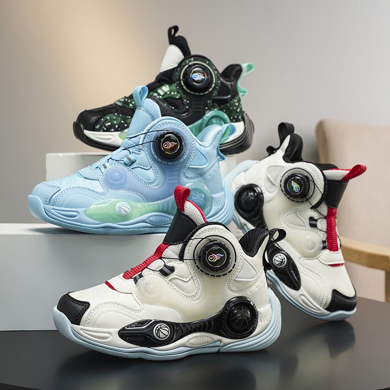 Zapatos de baloncesto para niños, nuevos zapatos de cuero de otoño y invierno para niños, zapatos de corrida para niños, entrenamiento antideslizante, amortiguación