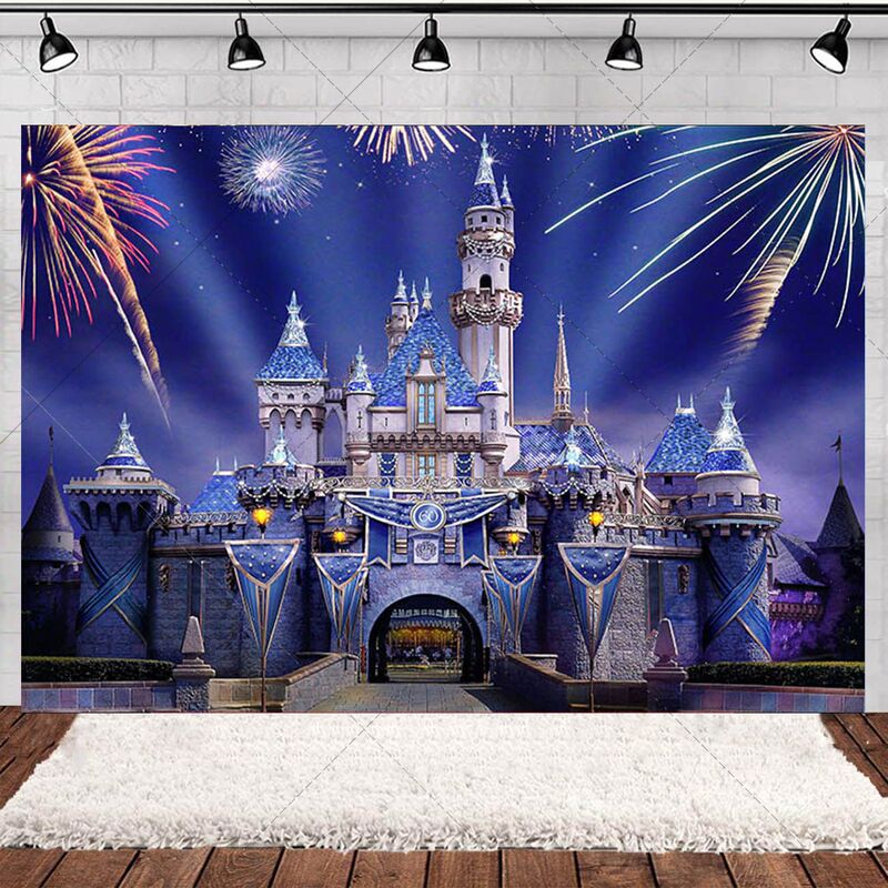 Amazon's new Night Sky Castle children's birthday party theme photo backdrop cloth, exclusively for photography studio props Amazon's new Night Sky Castle children's birthday party theme photo backdrop cloth, exclusively for photography studio props