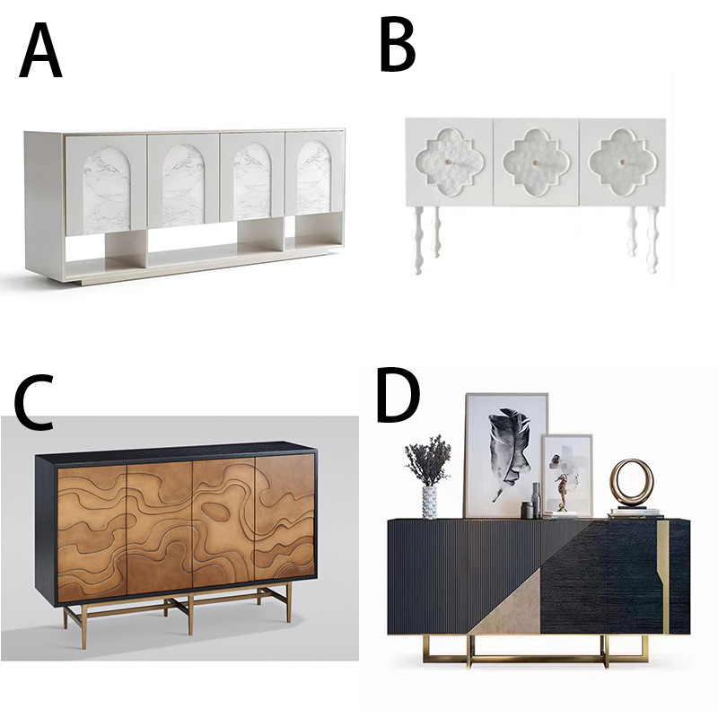 Entrance Cabinet, Simple Modern Sideboard, Minimalist Painted Entrance Living Room Wall Storage Cabinet, White Tea Cabinet