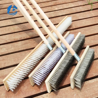定制不锈钢丝刷长柄青苔硬毛地板刷刷水泥刷地砖清洁刷子厂家批发