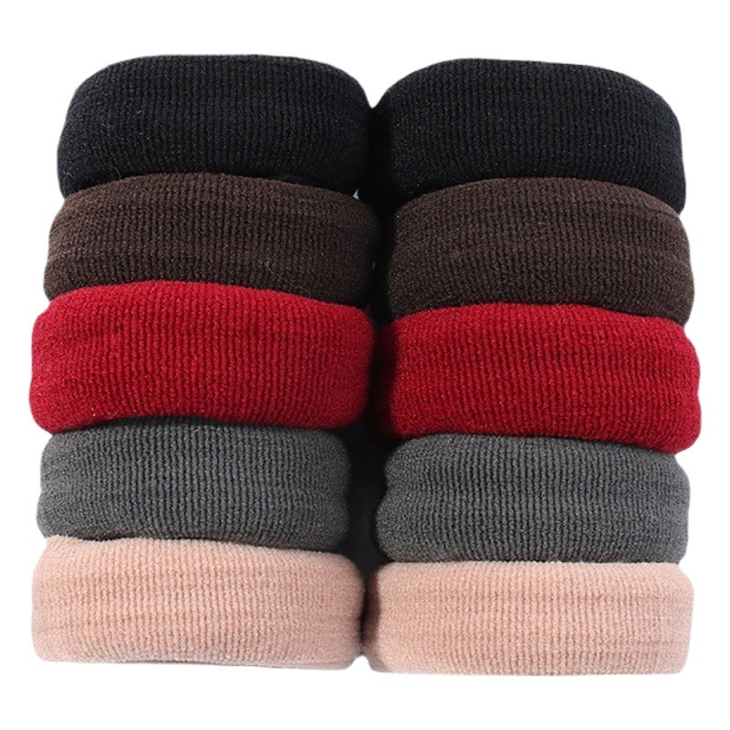 Banda de goma cuerda de pelo banda de pelo grueso ancho alta cola de caballo lazo de pelo updo inconsútil alto elástico cabeza de bola de la cuerda cabeza sin costura