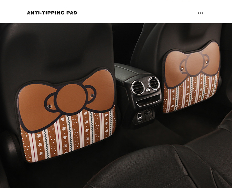 Car Anti-Kick Mat Christmas Striped Anti-Kick Mat Children's Chair Back Anti-Dirt Mat Rear Seat Anti-Kick and Anti-Scratch Mat