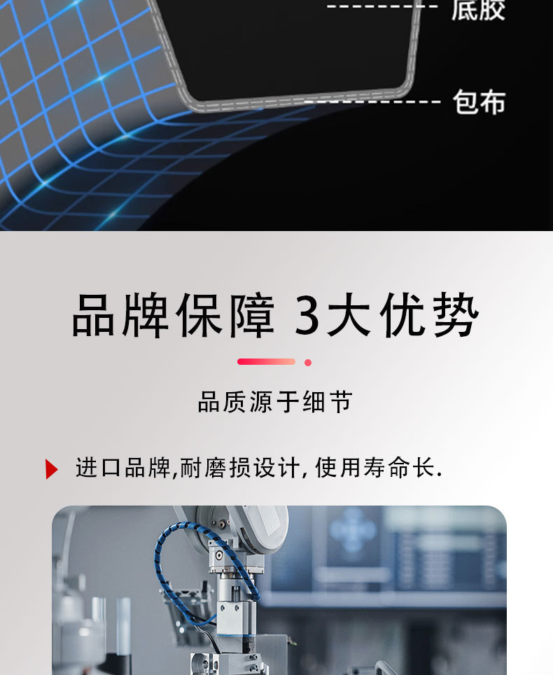 South Korea Dongyi Triangle Belt Spb1400 Spb1500 Spb1600 Spb1730 Belt Transmission Belt Narrow V-Belt