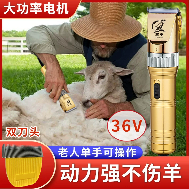 Ян Ван электрический толчок для стрижки 36V Высокая мощность для бритья овец толкатель Электрический шерстяной ножницы для козы собаки домашнее животное бритье
