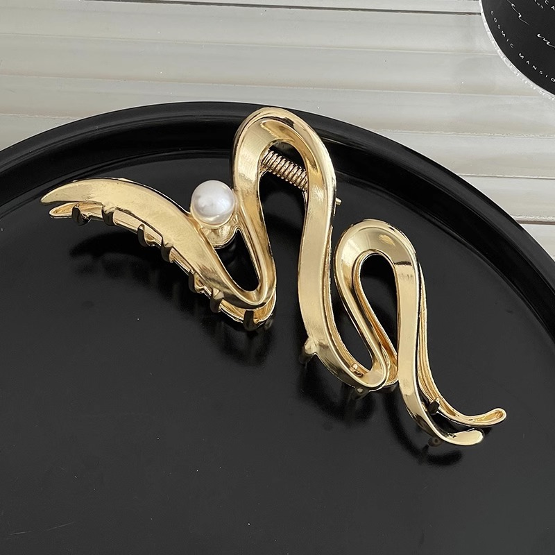 De alto grado de metal pequeño clip de mariposa horquilla hembra Cabeza trasera pinza de pelo medio lazo tocado de pelo horquilla de tiburón clip